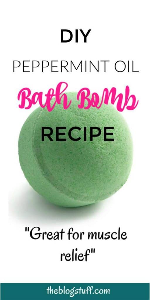 Peppermint bath bomb - Homemade peppermint essential oil bath bomb recipe