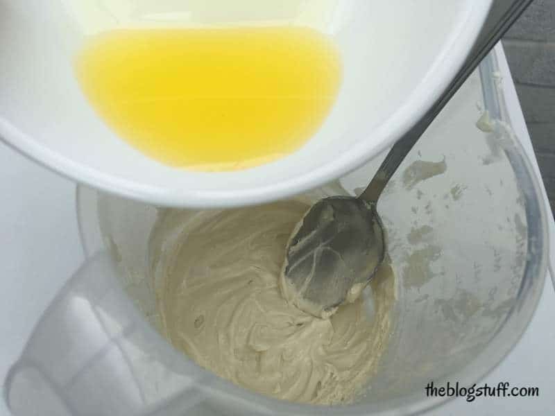 Adding Jojoba oil to the Shea butter mixture