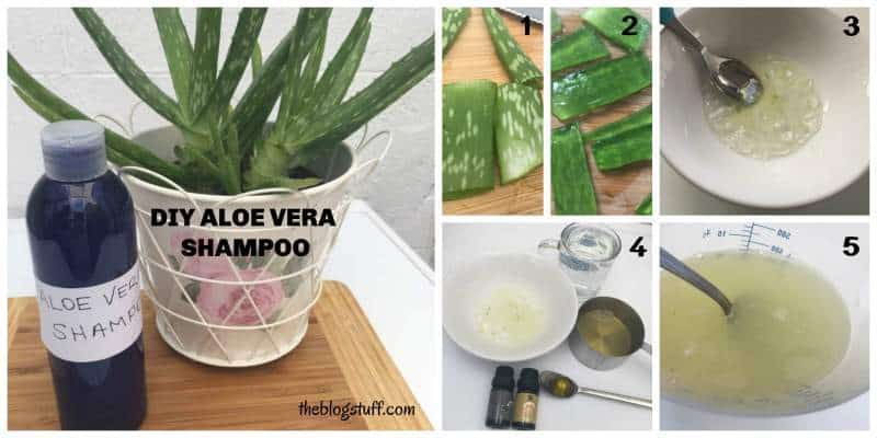 Making DIY aloe vera shampoo