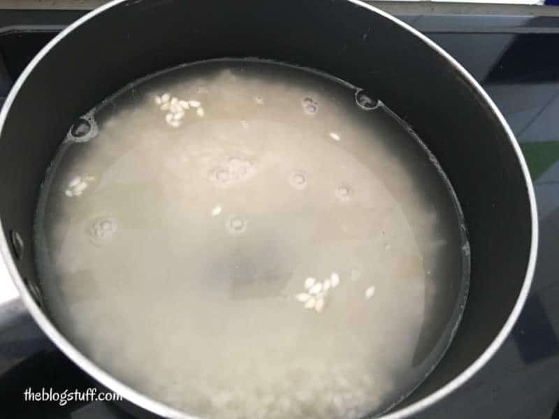 Boiling rice