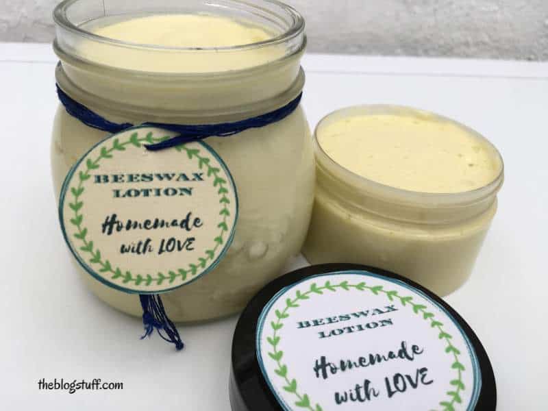 Homemade beeswax body moisturizer lotion recipe 