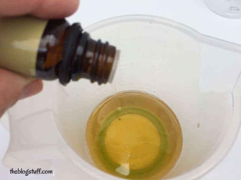 Adding essential oil to oils