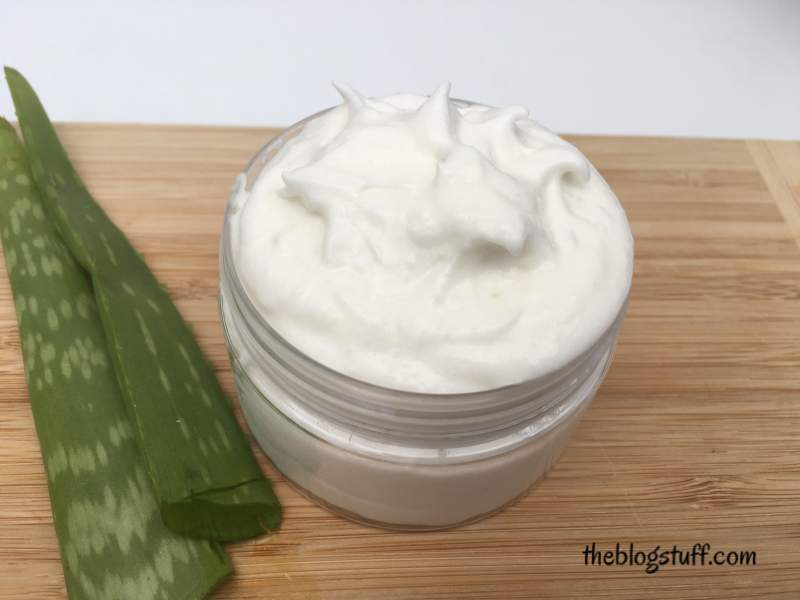 Homemade aloe vera face cream 