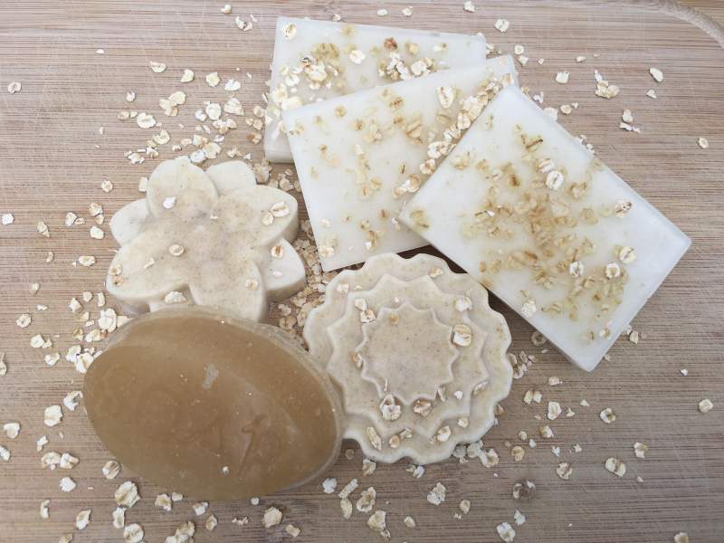 Oatmeal melt and pour soap bars