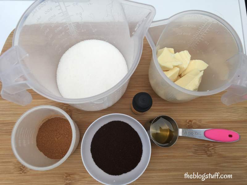 DIY coffee scrub ingredients