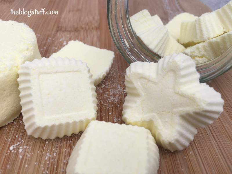 DIY lemon fizzies on an open glass jar