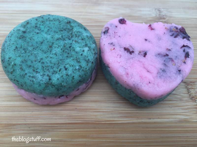 Green tea sugar scrubs hearts