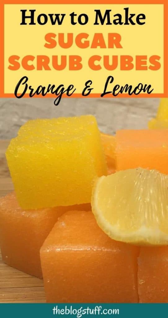 How to make sugar scrub cubes with lemon and orange essential oils