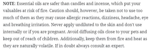 essential oils disclaimer 1