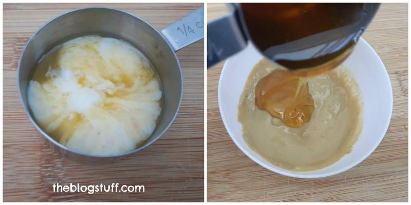 Making orange and clay face mask 