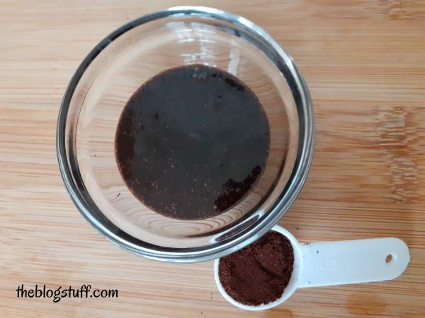 Homemade face coffee scrub mask for glowing skin