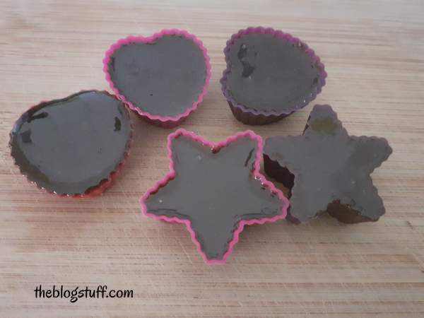 Diy face coffee scrub cubes in silicon molds