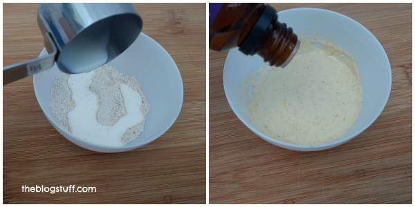 Making diy oatmeal face mask