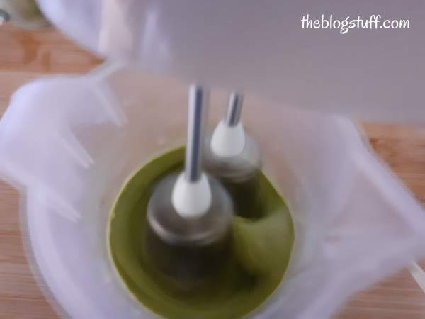 Whisking the Matcha mixture