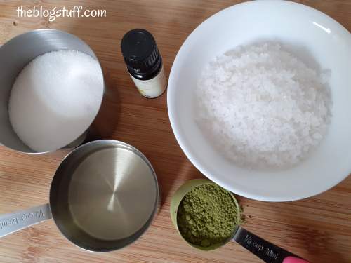 Matcha face scrub ingredients