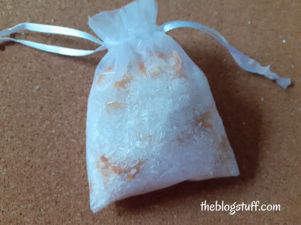 homemade scented bag lemon peel