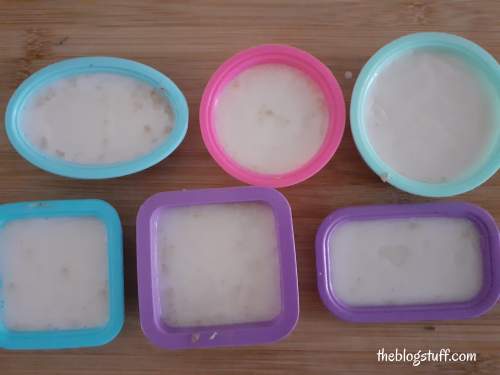 Lavender soap mixture in silicon molds