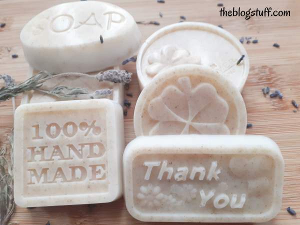 Unmolded lavender soap bars