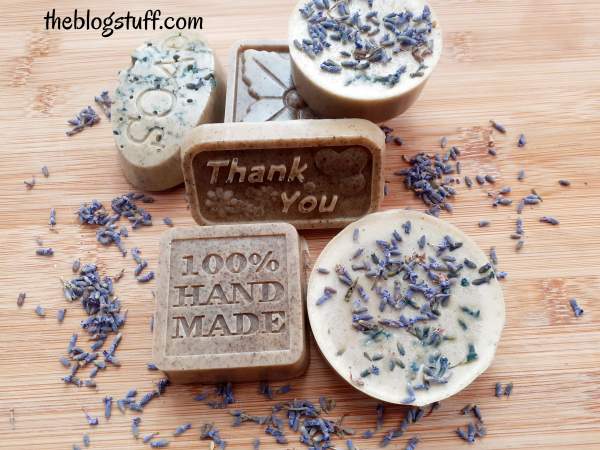 Homemade lavender soap bars