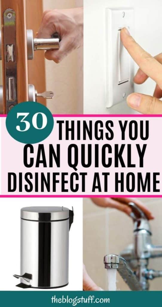 List of things to disinfect at home