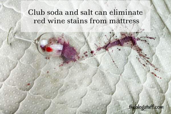 How to clean red wine off a mattress