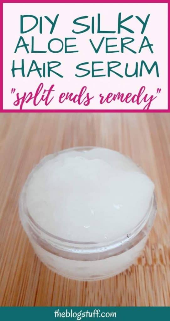 Homemade aloe vera hair serum