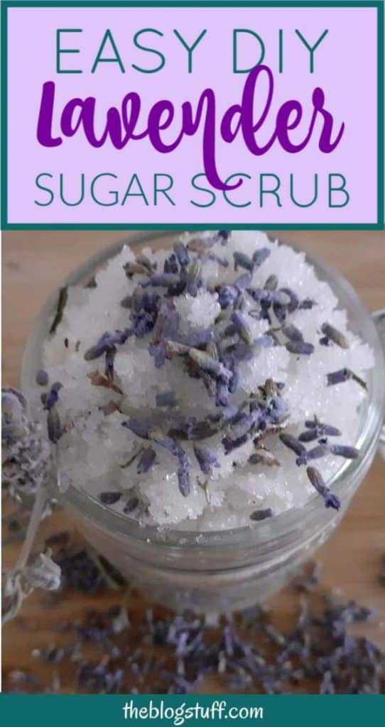 Homemade lavender sugar body scrub