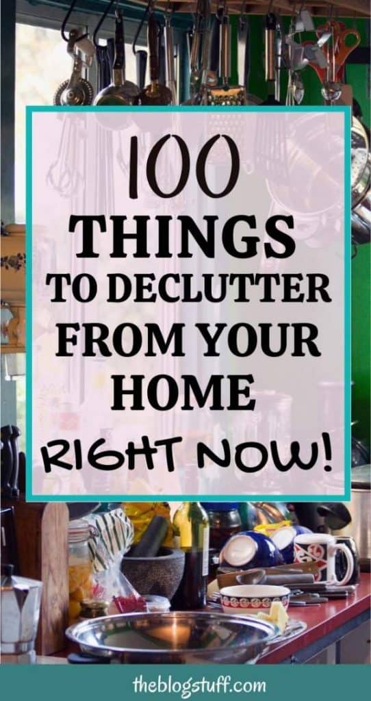 List of things to declutter