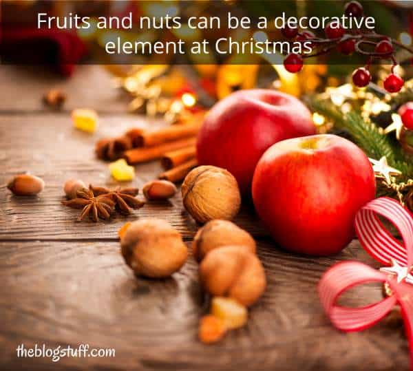 Fruits and nuts farmhouse Christmas decor ideas