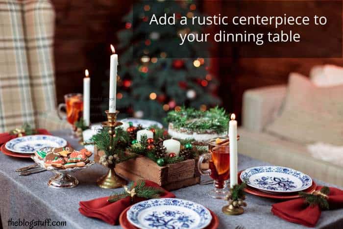 Rustic centerpiece Christmas decor ideas