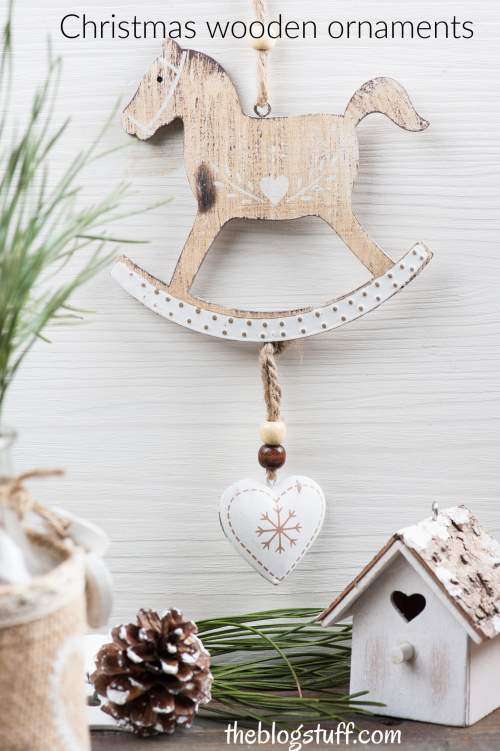 Christmas wooden ornaments farmhouse style