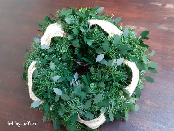 diy garland wreath ribbon