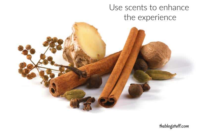 Christmas scents like cinnamon sticks, ginger, cloves. etc