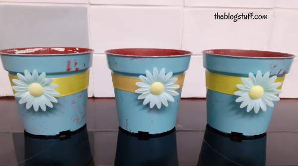 how to paint plastic flower pots