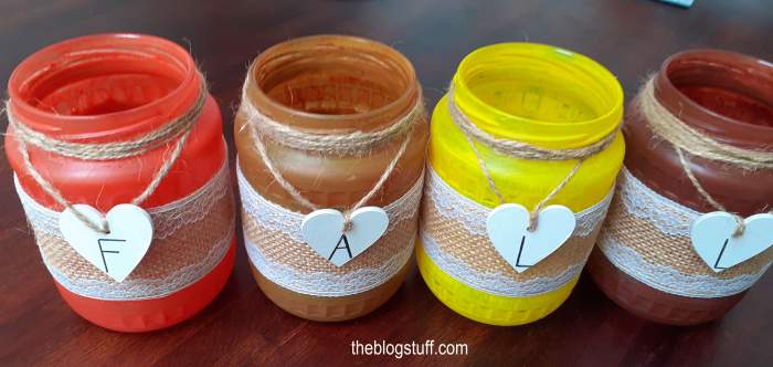 decorating mason jars for fall