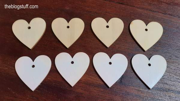 wooden hearts to decorate fall mason jars