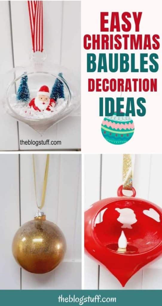 Ways to fill clear Christmas ornaments