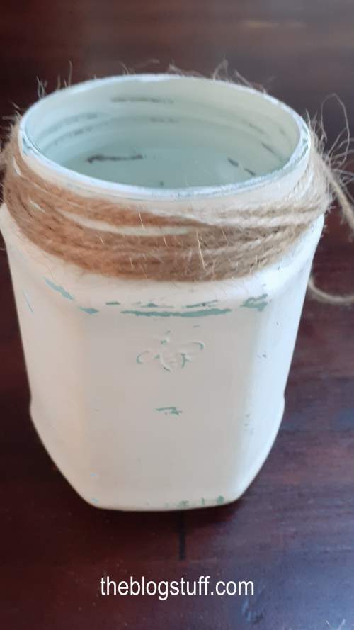 distressed mason jar diy