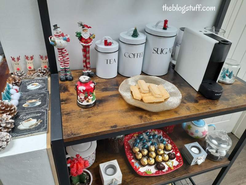 Coffee station Christmas kitchen decor