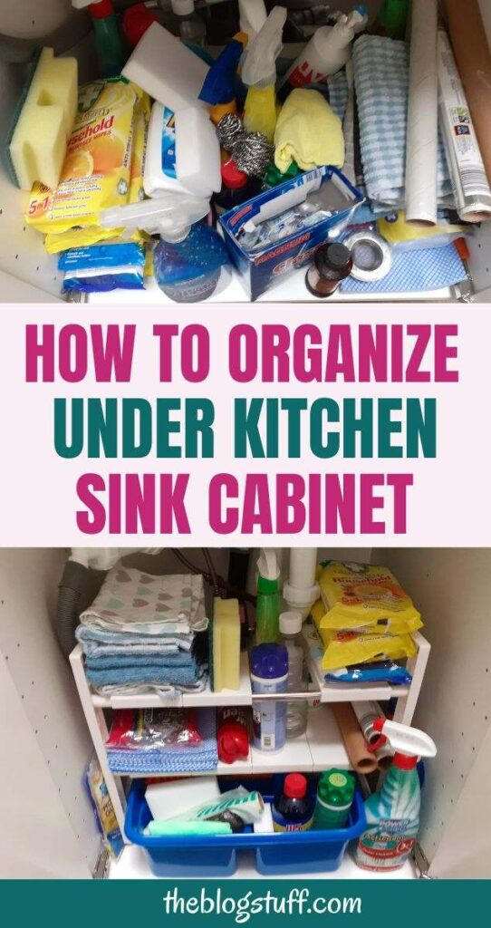 Under kitchen sink organization ideas before and after