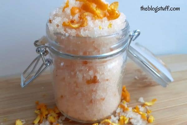 homemade orange scrub