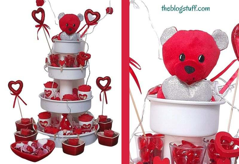 Tiered tray decor valentines