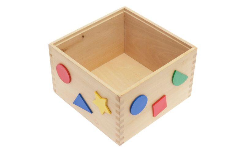 Empty toy wooden box for kids