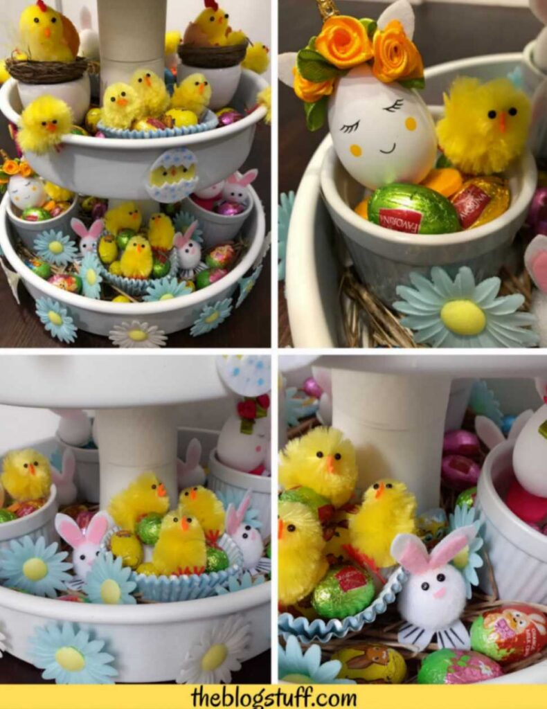 Easter tiered tray decor ideas