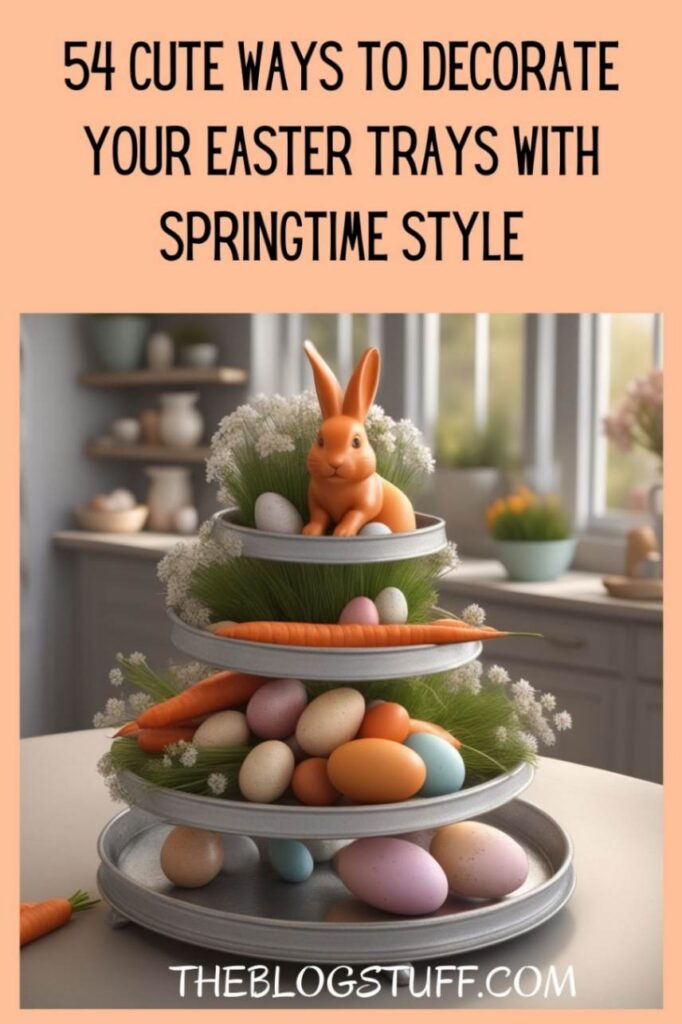 Easter tray springtime decor