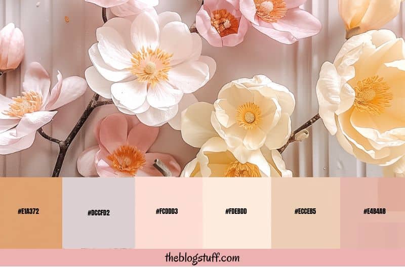 Paster flowers with an Easter color palette