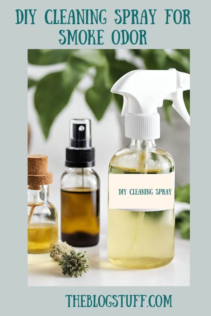 Homemade spray to get rid of smoke smell with essential oils