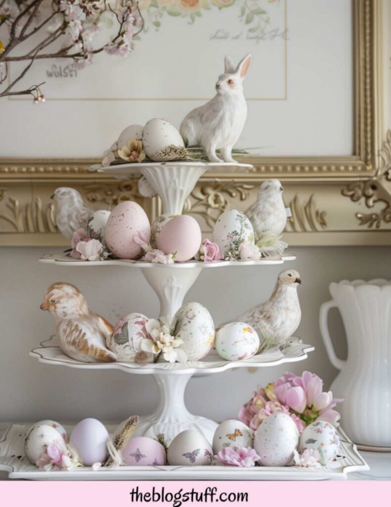 elegant Easter tray decor