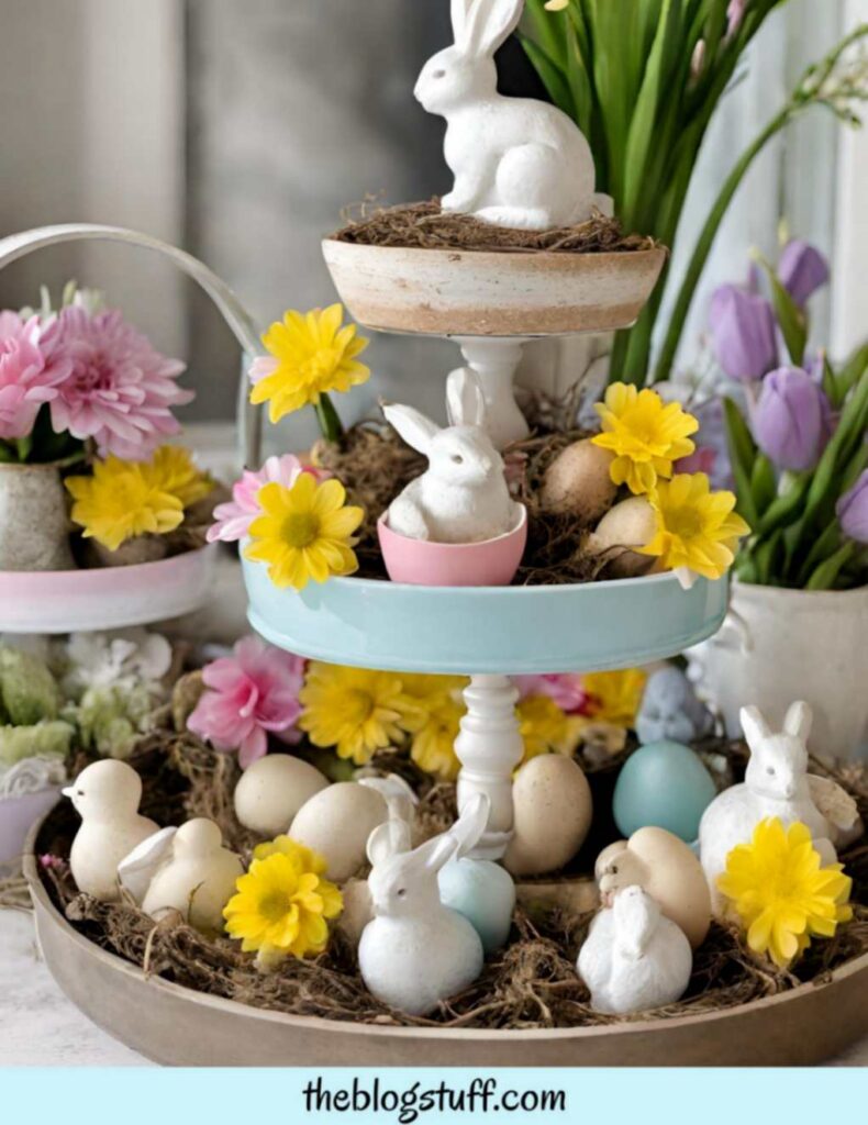 rustic decor Easter tray ideas