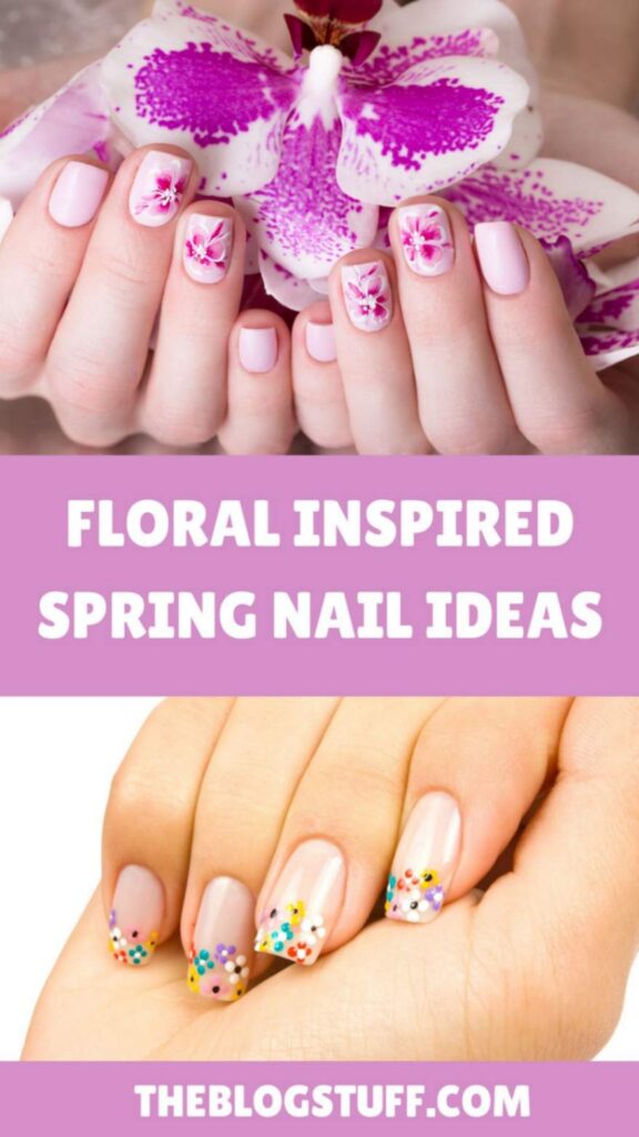 floral inspired spring nail designs